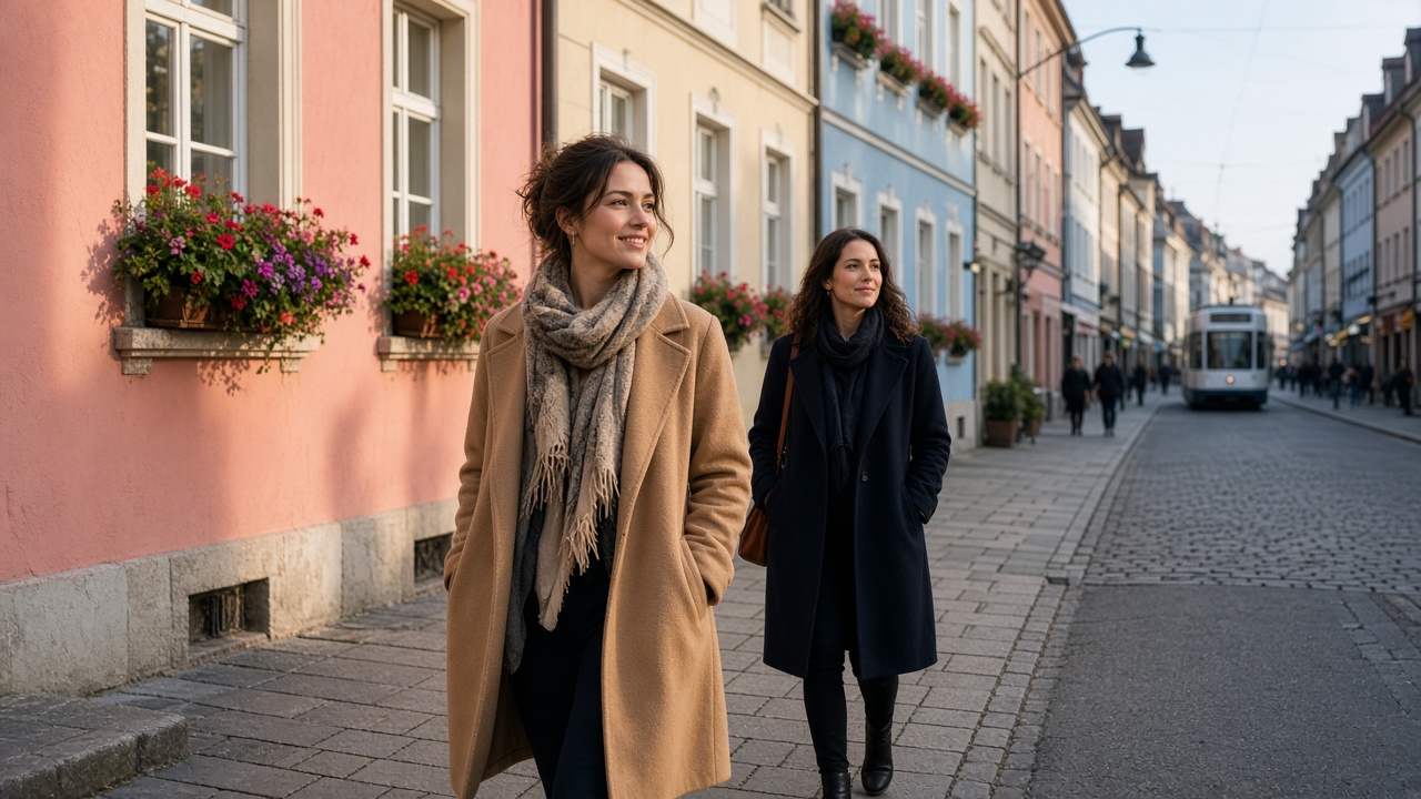 Spaziergang durch eine bunte Altstadt